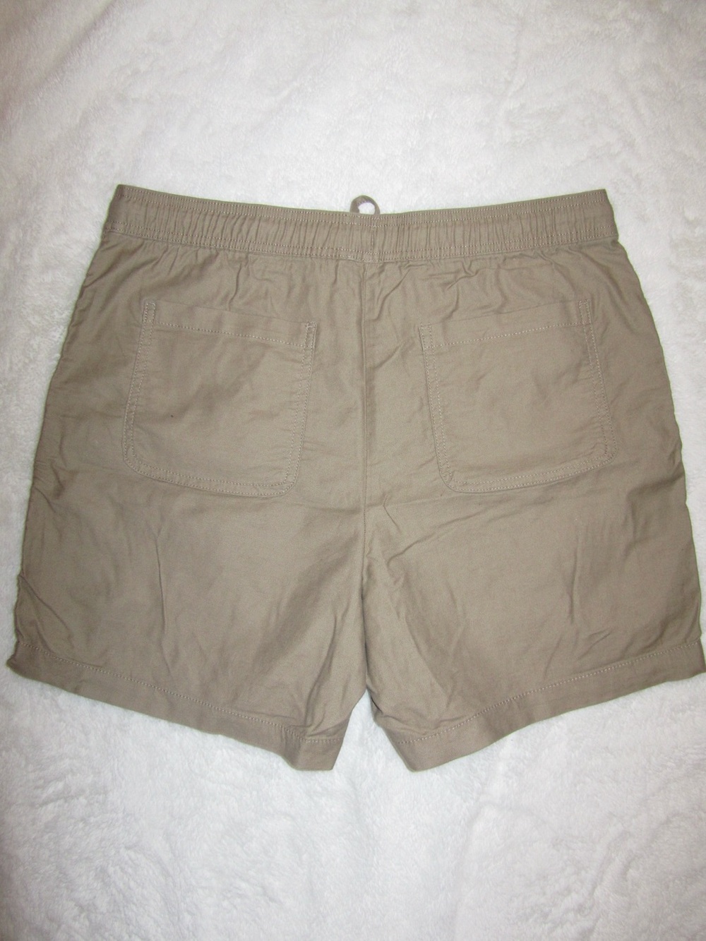 Tahari Tan Cargo Shorts with Drawstring Waist - Picture 3 of 3